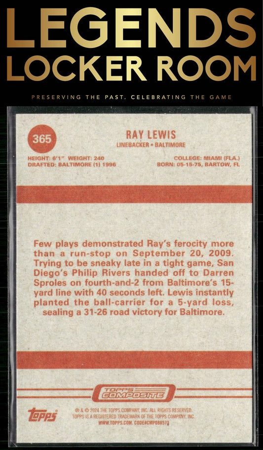2023 Topps Composite #365 Ray Lewis