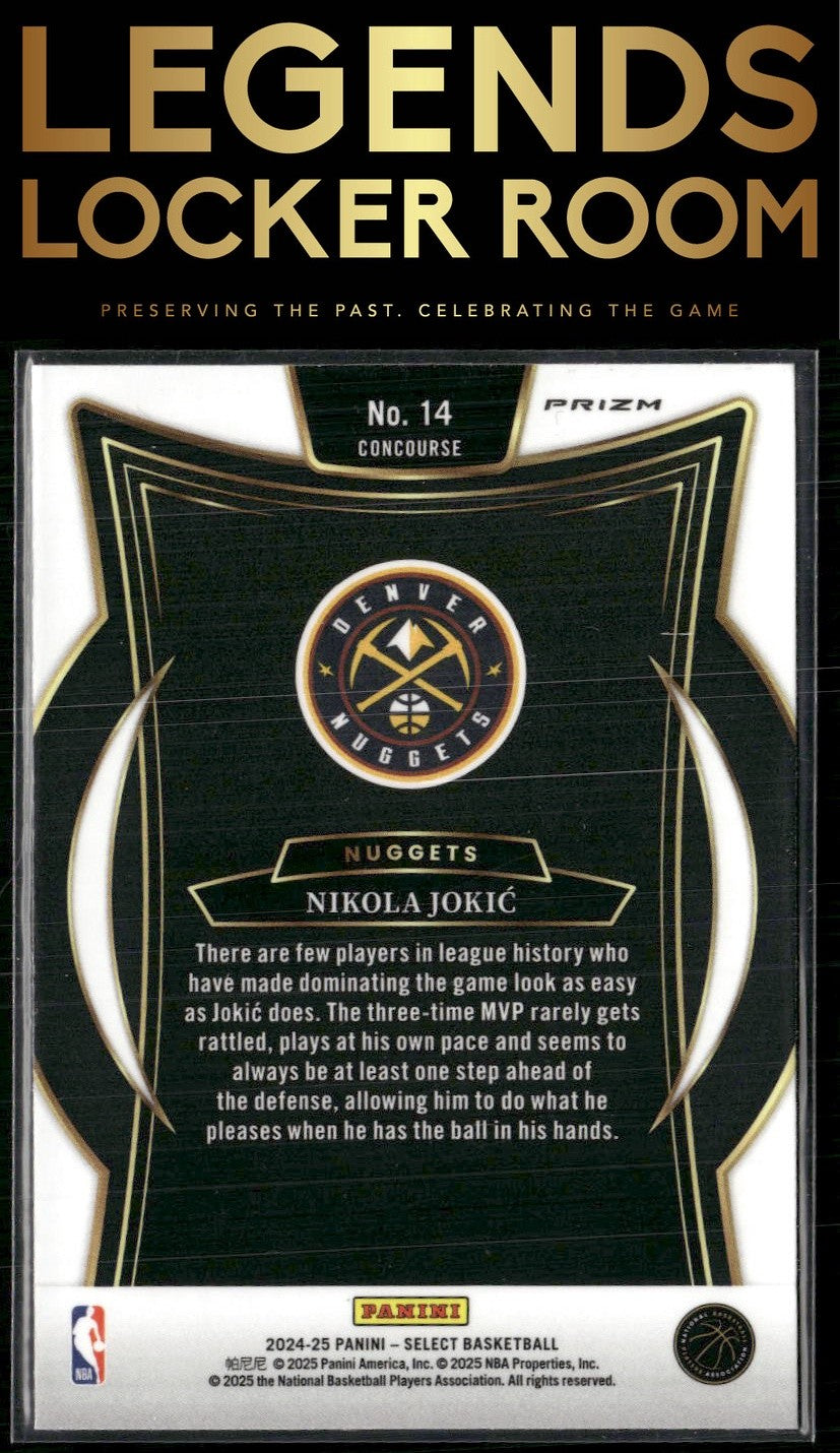 2024-25 Panini Select #14 Nikola Jokic Tri-Color Prizm