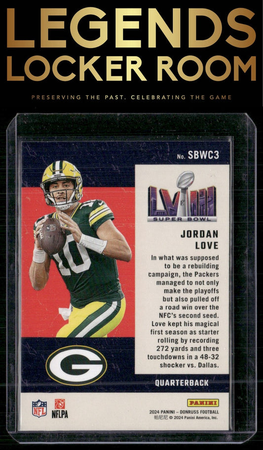 2024 Donruss #SBWC3 Jordan Love Road to the Super Bowl Wild Card