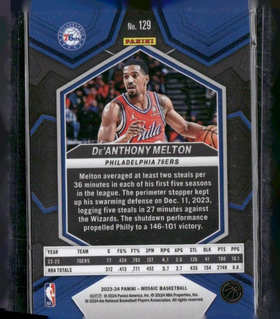 2023-24 Panini Mosaic #129 De'Anthony Melton