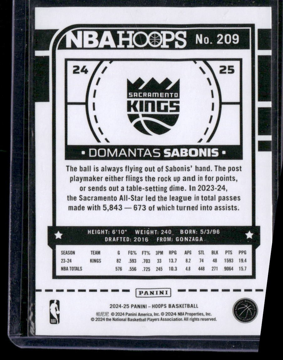 2024-25 Hoops #209 Domantas Sabonis