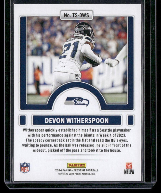 2024 Panini Prestige #TS-DWS Devon Witherspoon Time Stamped