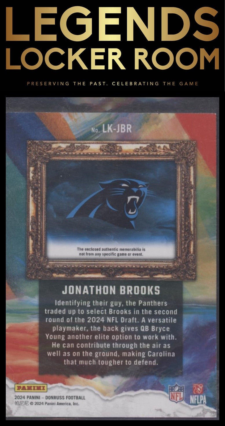 2024 Donruss #LK-JBR Jonathon Brooks Leather Kings #/425