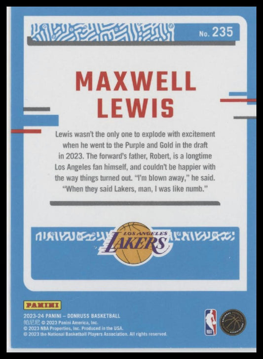 2023-24 Donruss #235 Maxwell Lewis