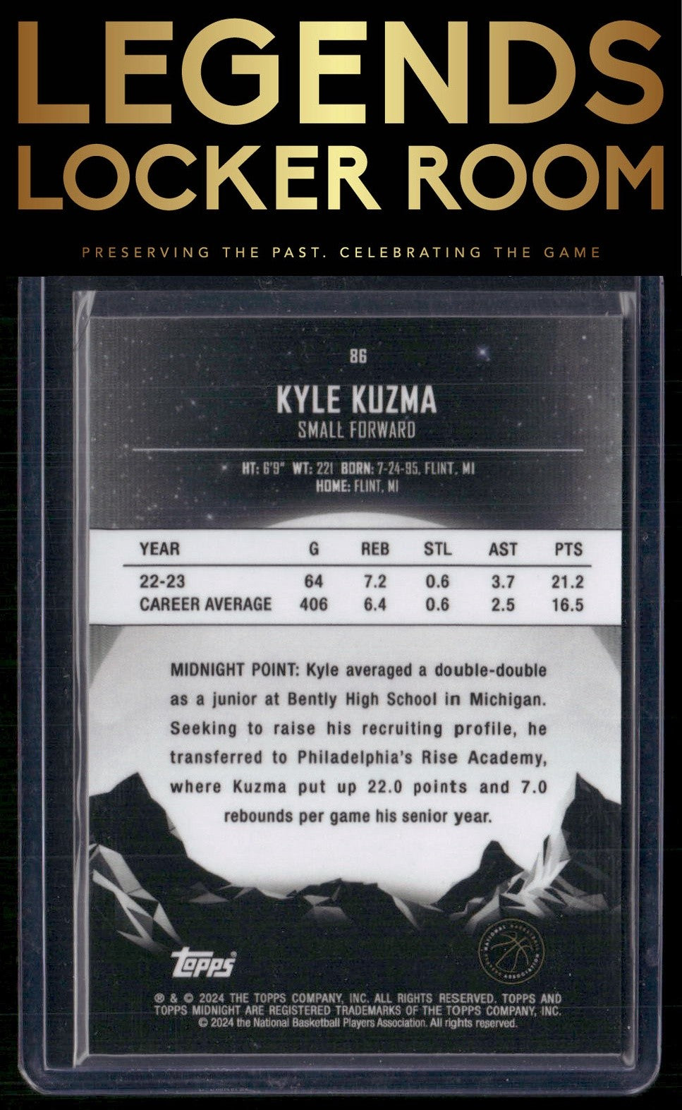 2023-24 Topps Midnight #86 Kyle Kuzma