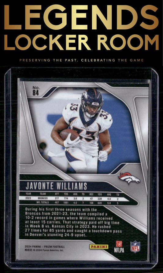 2024 Panini Prizm #84 Javonte Williams