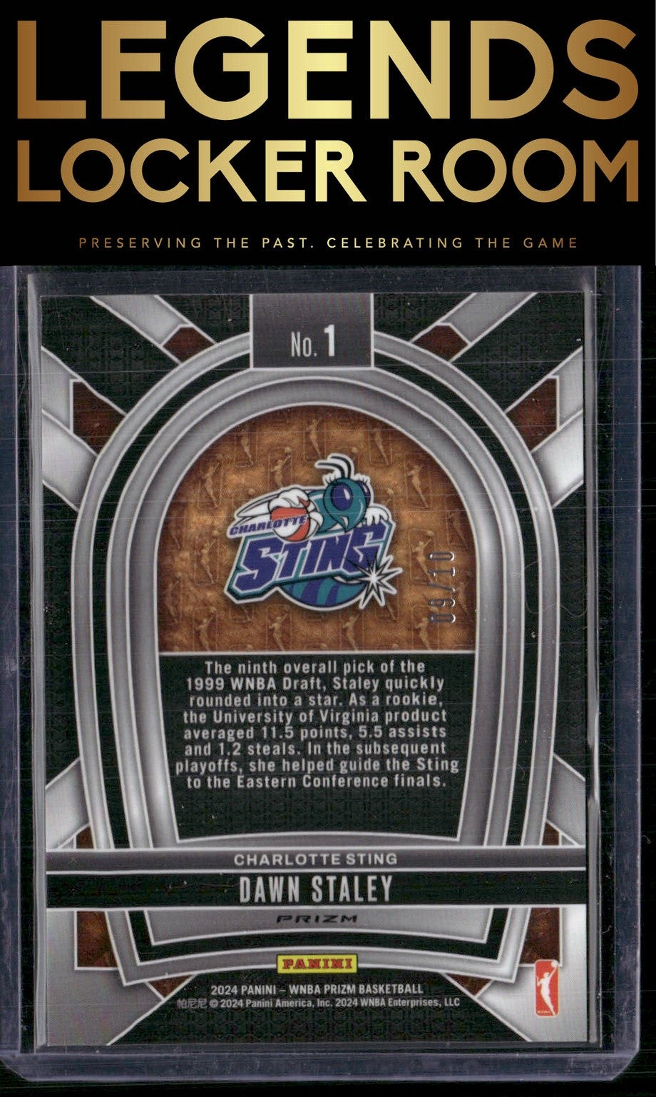 2024 Panini Prizm WNBA #1 Dawn Staley Pioneers Prizms Gold #/10