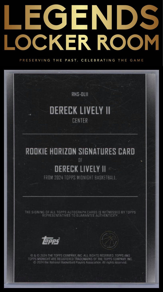 2023-24 Topps Midnight Dereck Lively II Rookie Horizon Signatures Twilight /199