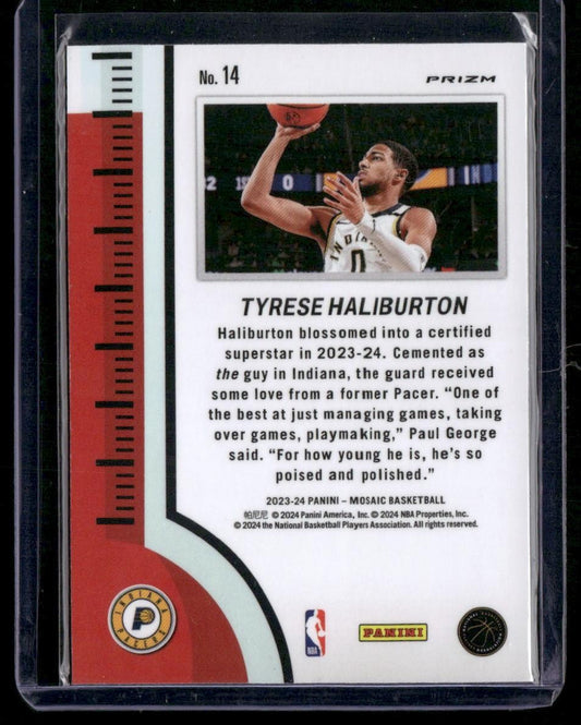 2023-24 Panini Mosaic #14 Tyrese Haliburton Heat Check