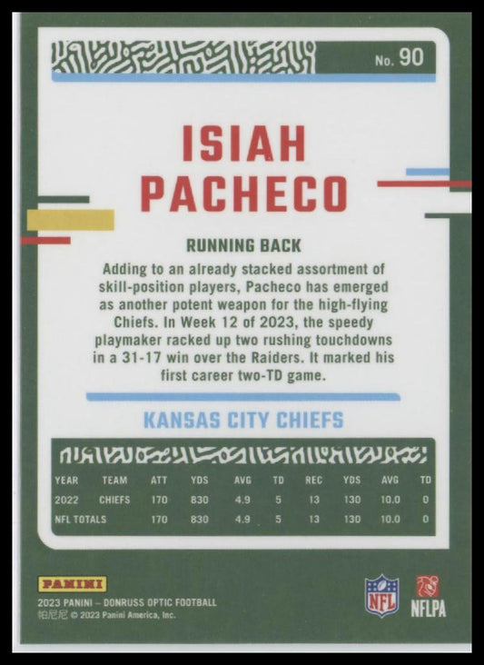 2023 Donruss Optic #90 Isiah Pacheco