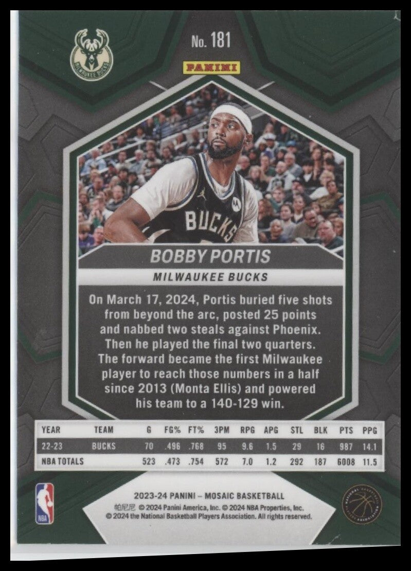 2023-24 Panini Mosaic #181 Bobby Portis