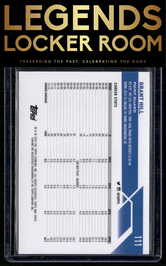 2023-24 Topps Chrome Sapphire Edition #111 Grant Hill