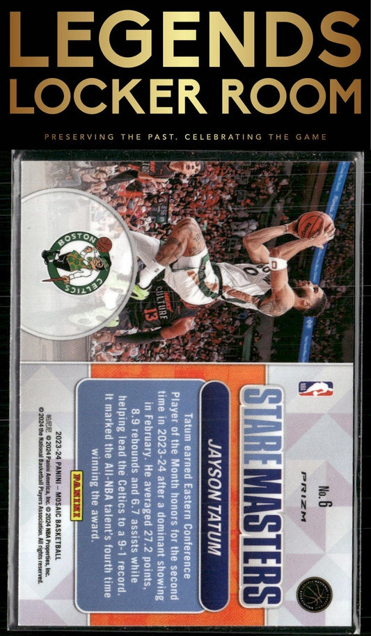 2023-24 Panini Mosaic #6 Jayson Tatum Stare Masters Mosaic
