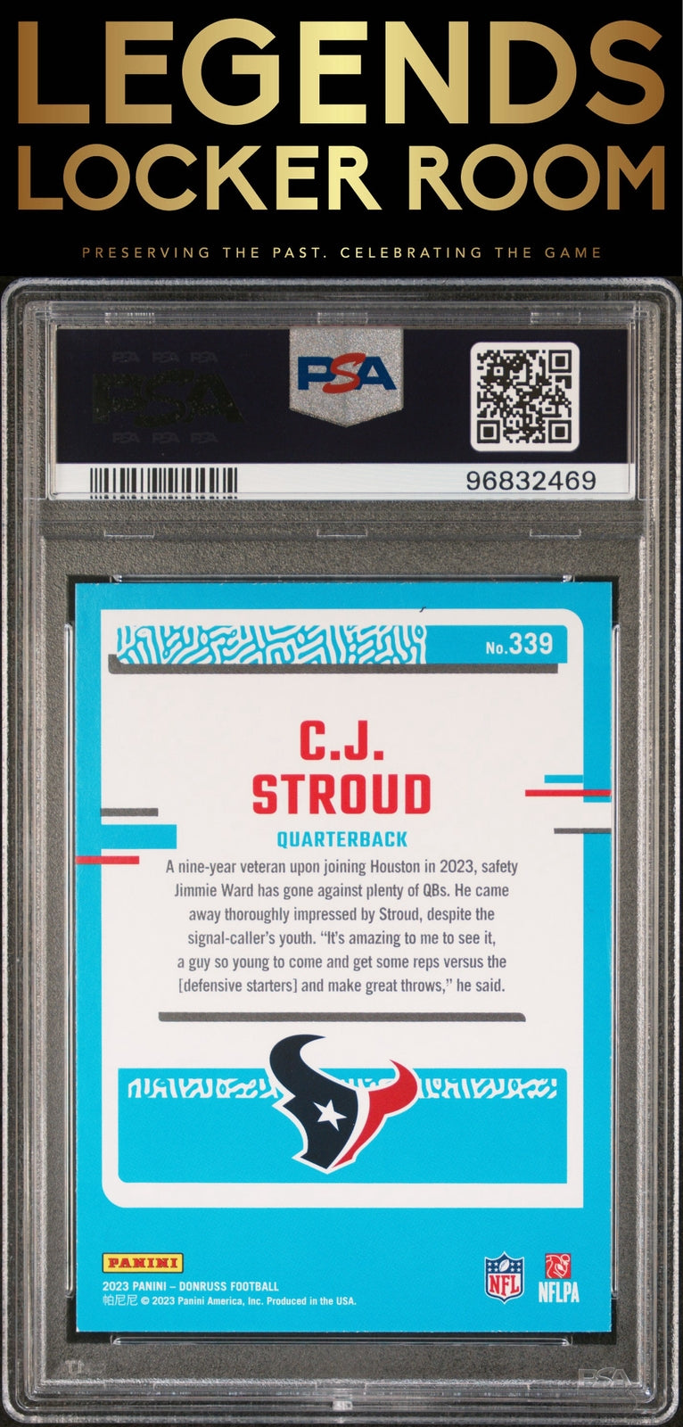 2023 Panini Donruss #339 Cj Stroud PSA 9