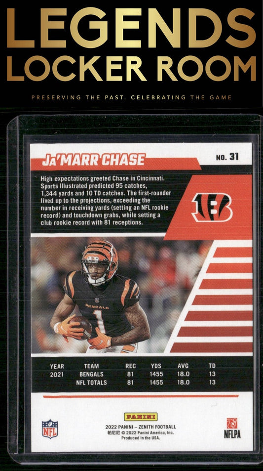 2022 Zenith #31 Ja'Marr Chase