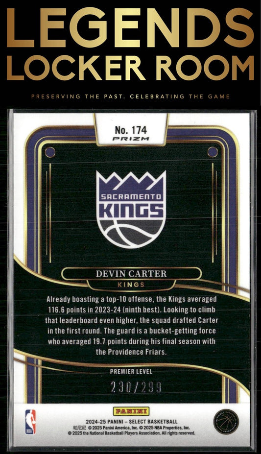 2024-25 Panini Select #174 Devin Carter Light Blue Prizm #/299