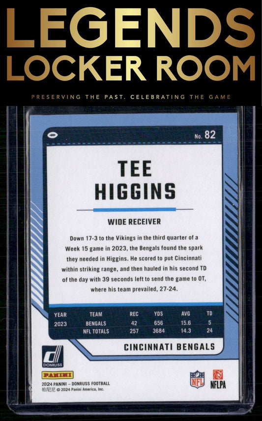2024 Donruss #82 Tee Higgins Press Proof Red