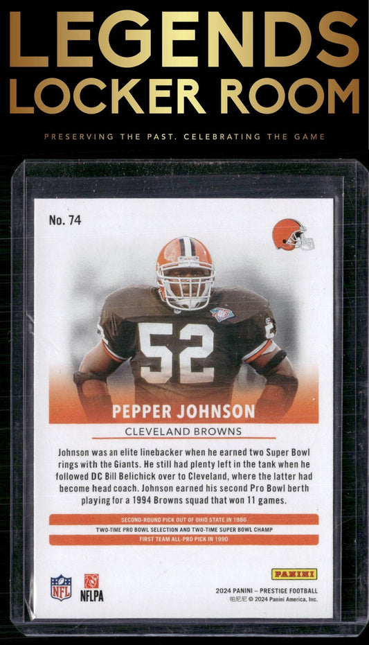 2024 Panini Prestige #74 Pepper Johnson
