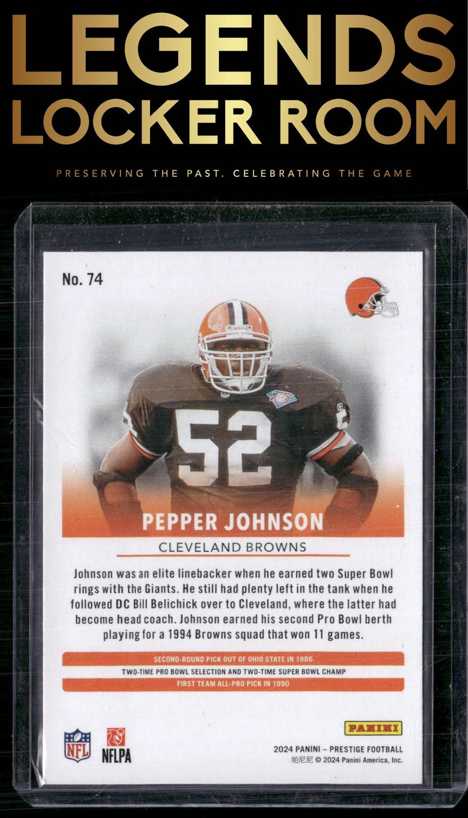2024 Panini Prestige #74 Pepper Johnson