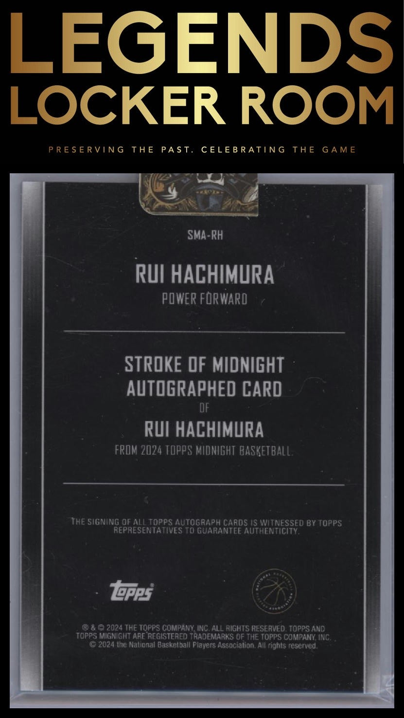 2023-24 Topps Midnight #SMA-RH Rui Hachimura Stroke of Midnight Autographs