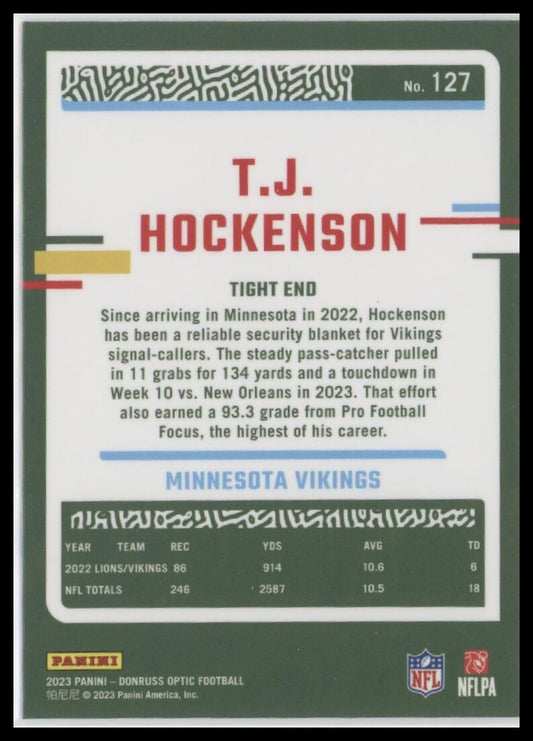 2023 Donruss Optic #127 T.J. Hockenson