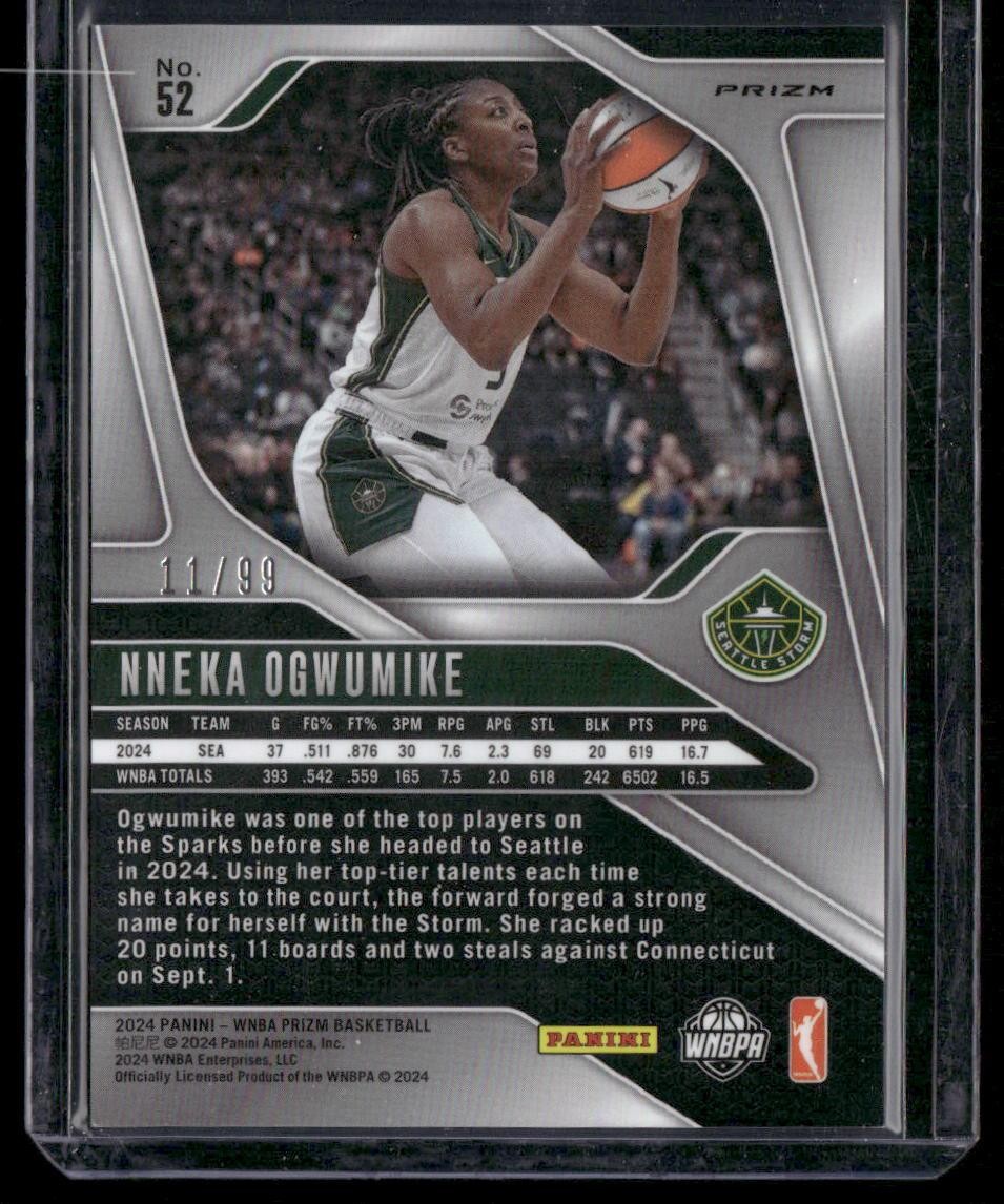 2024 Panini Prizm WNBA #52 Nneka Ogwumike Orange Prizms #/99
