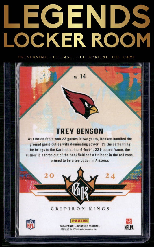 2024 Donruss #14 Trey Benson Rookie Gridiron Kings