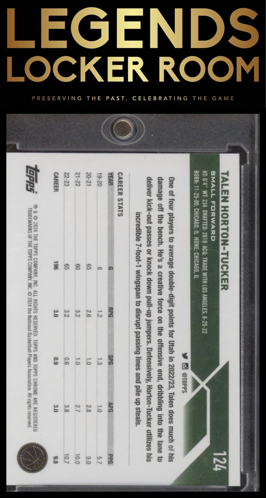 2023-24 Topps Chrome #124 Talen Horton-Tucker Purple Refractors #/349