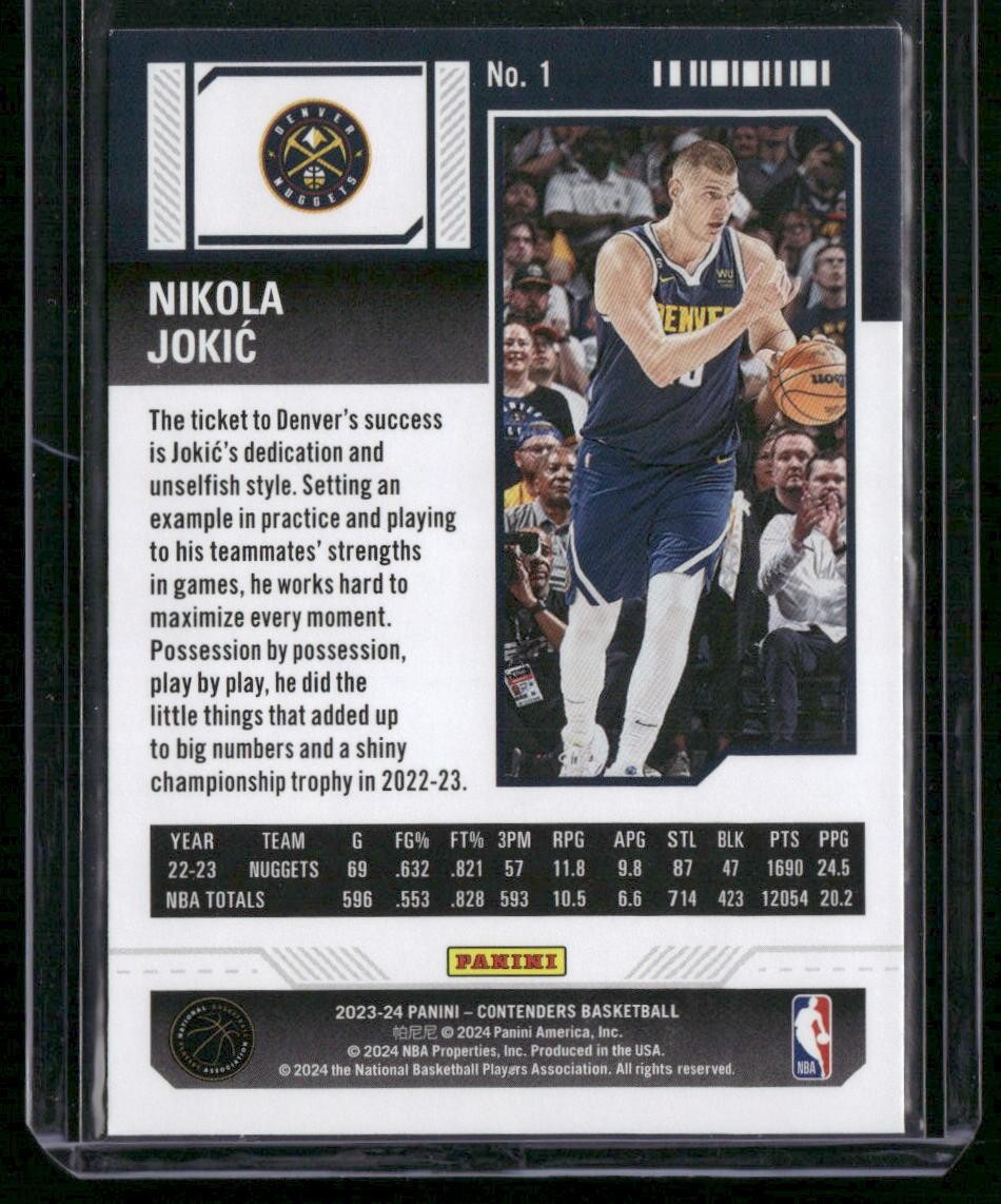 2023-24 Panini Contenders #1 Nikola Jokic