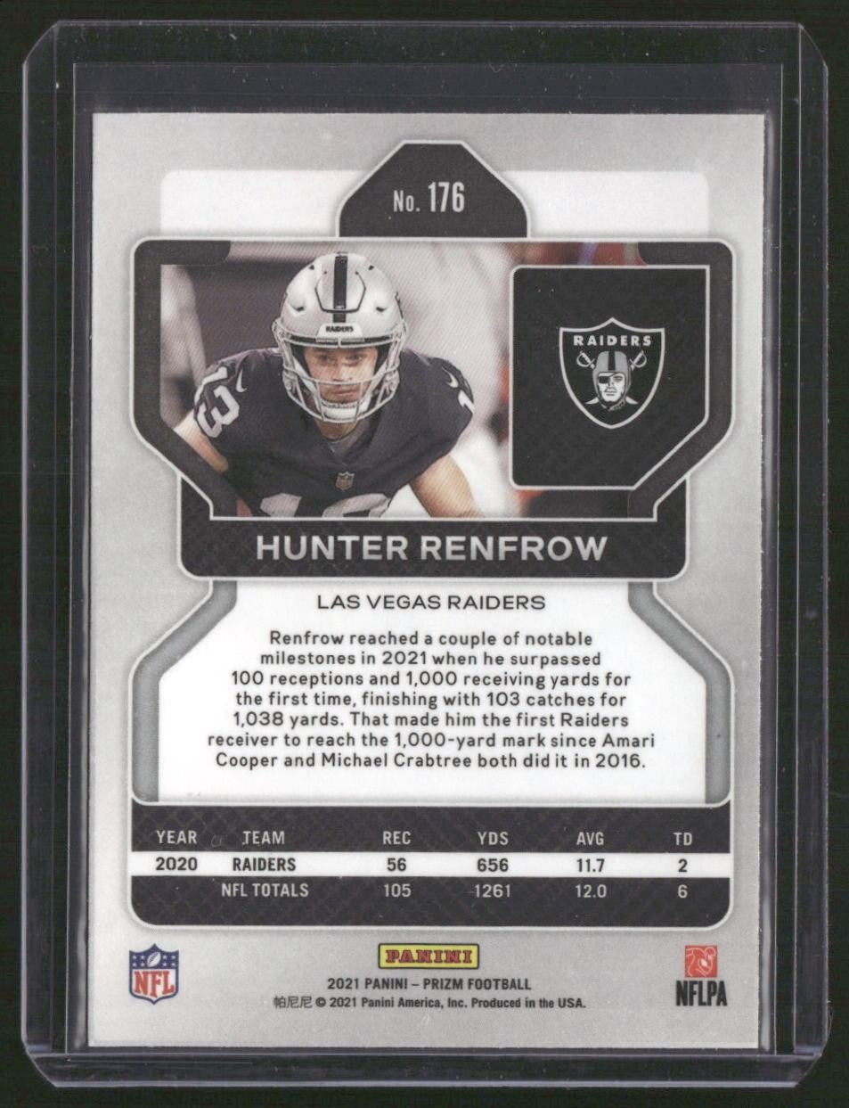 2021 Panini Prizm #176 Hunter Renfrow