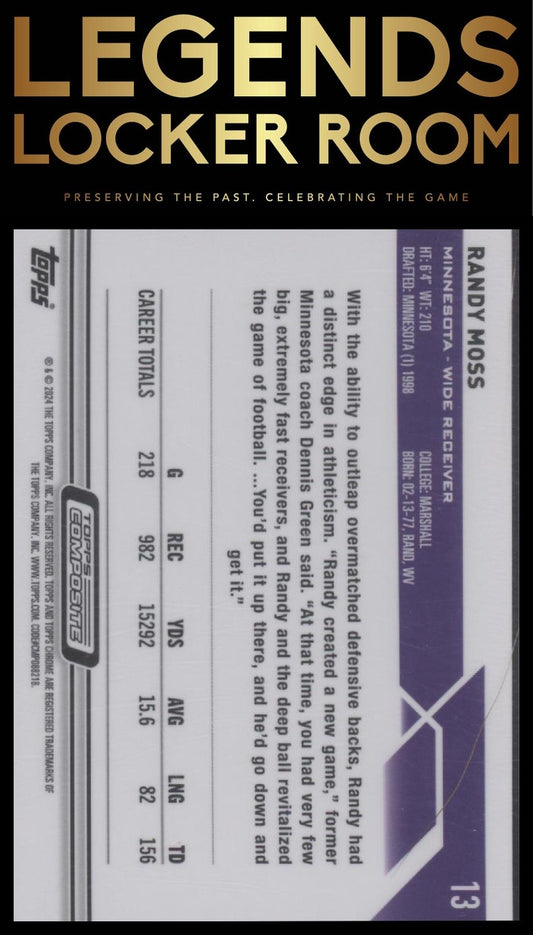 2023 Topps Composite #13 Randy Moss Topps Chrome X-Fractor