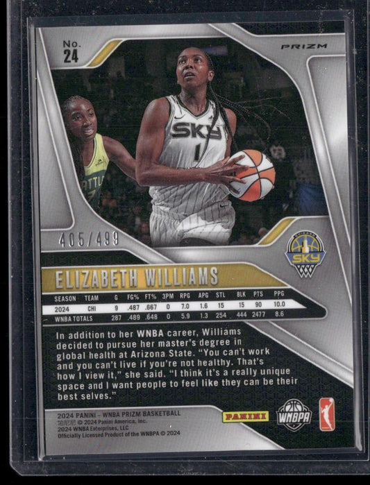 2024 Panini Prizm WNBA #24 Elizabeth Williams Pulsar Prizms #/499