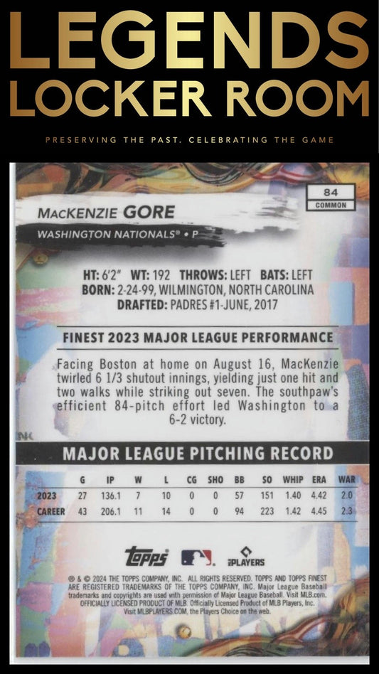 2024 Finest #84 MacKenzie Gore