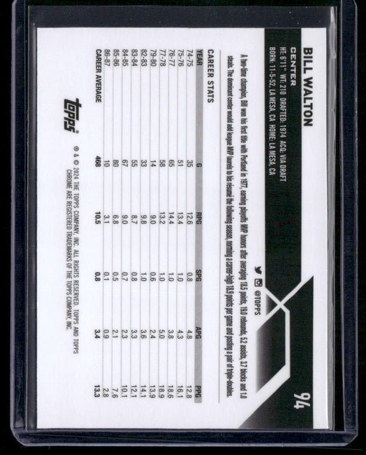 2023-24 Topps Chrome #94 Bill Walton