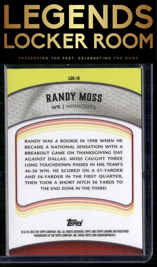 2024 Topps Chrome #LOG-13 Randy Moss Legends of the Gridiron