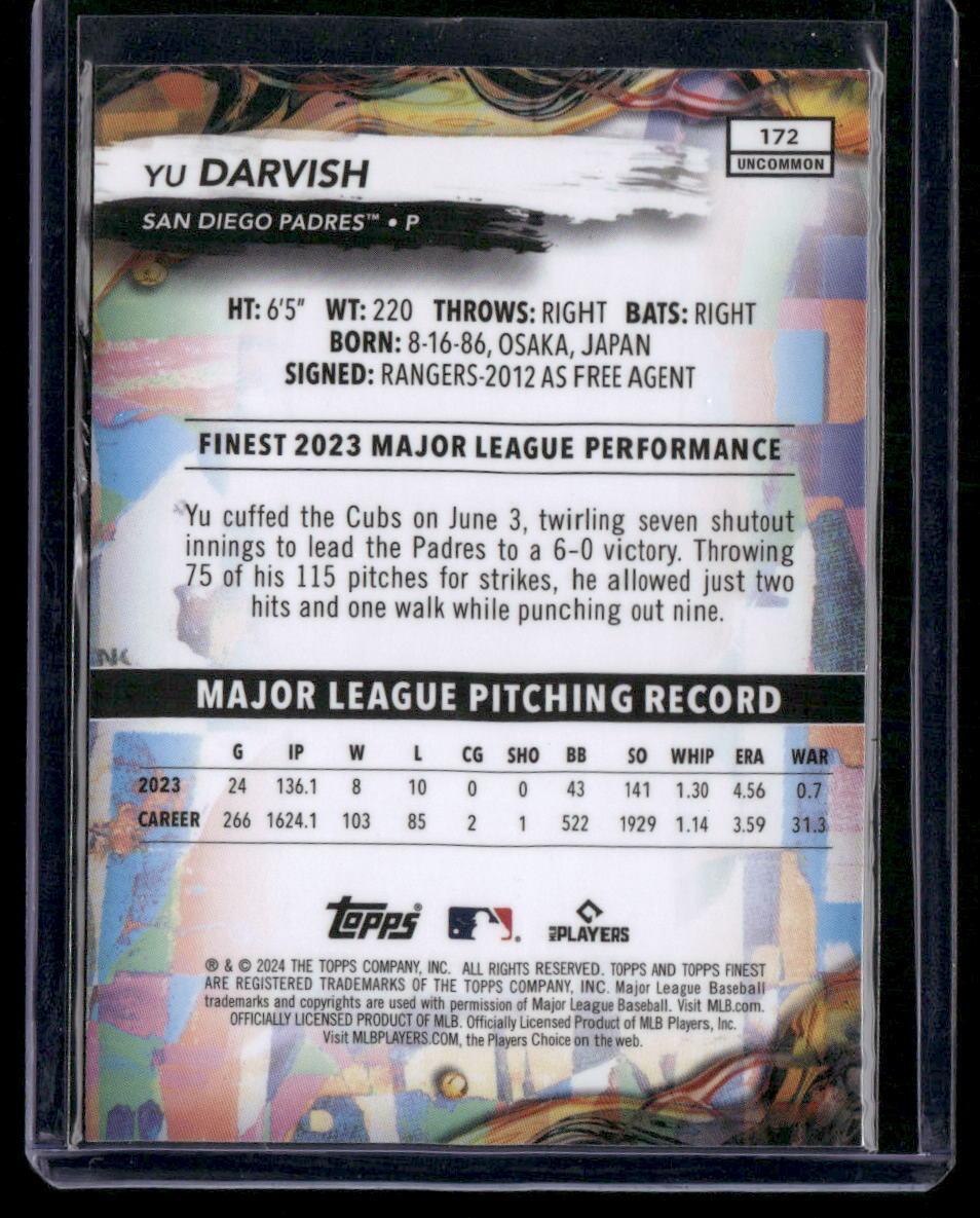 2024 Finest #172 Yu Darvish