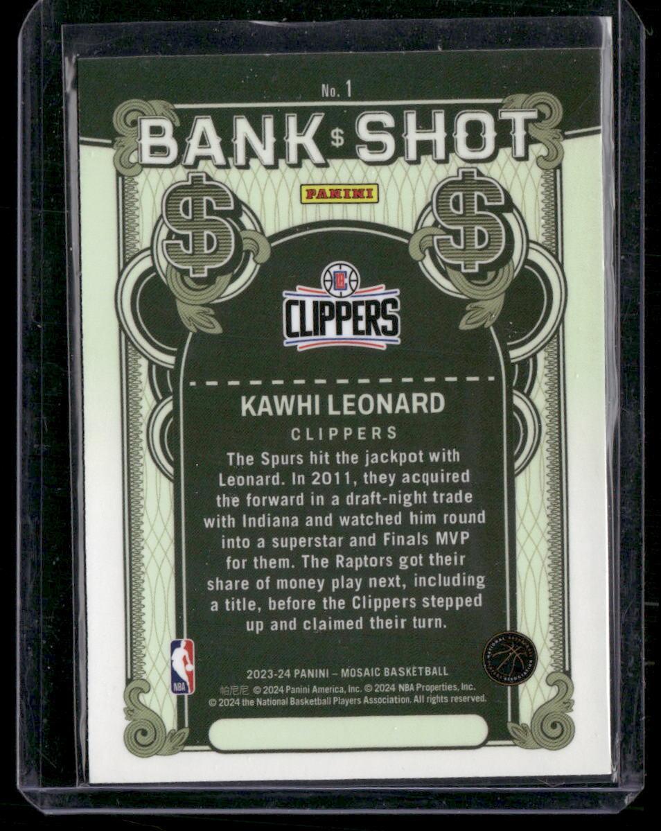 2023-24 Panini Mosaic #1 Kawhi Leonard Bank Shot