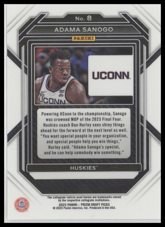 2023 Panini Prizm Draft Picks #8 Adama Sanogo