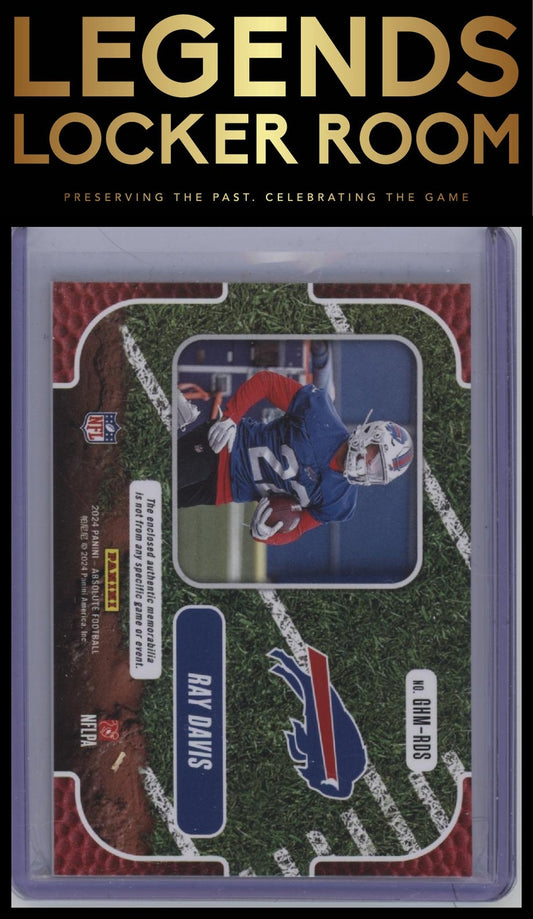 2024 Panini Absolute #GHM-RDS Ray Davis Ground Hoggs Materials Gold #/99