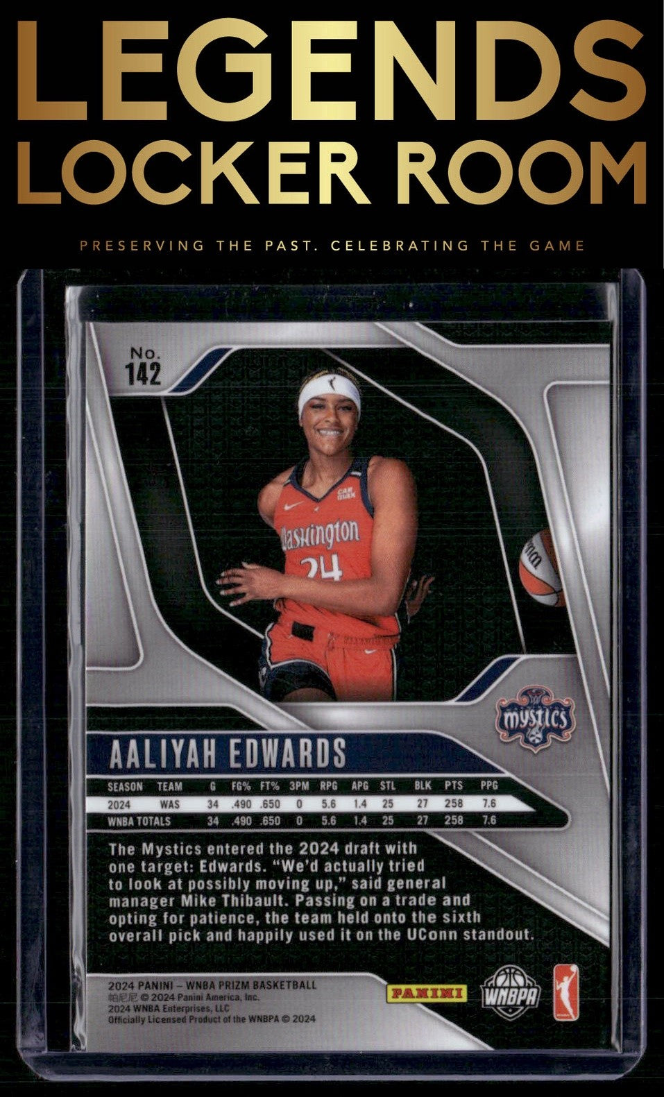 2024 Panini Prizm WNBA #142 Aaliyah Edwards