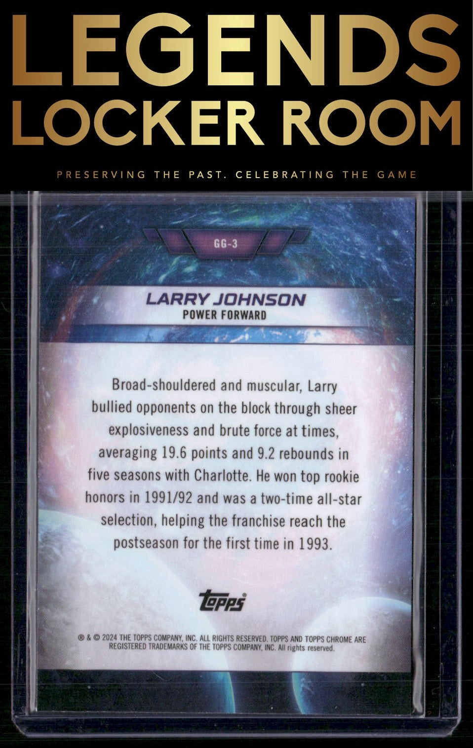 2023-24 Topps Chrome Cosmic #GG-3 Larry Johnson Galaxy Greats