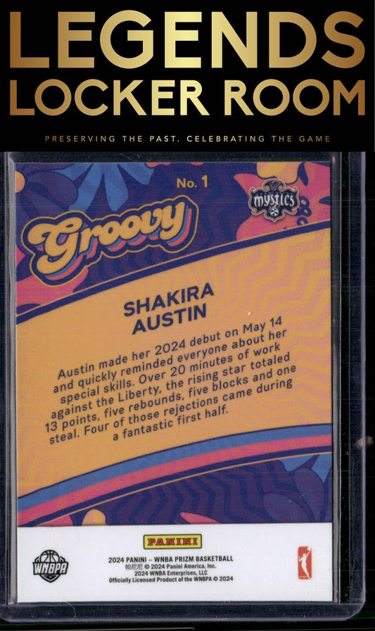2024 Panini Prizm WNBA #1 Shakira Austin Groovy