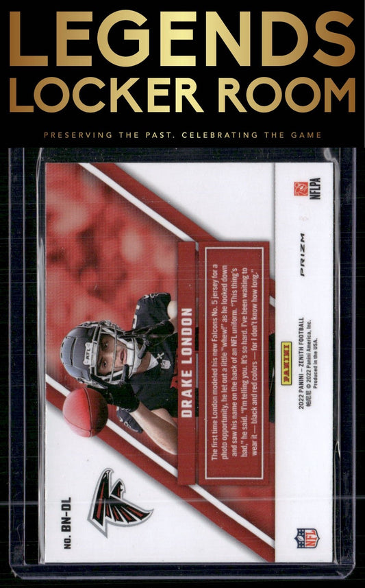 2022 Zenith #BN-DL Drake London Behind the Numbers