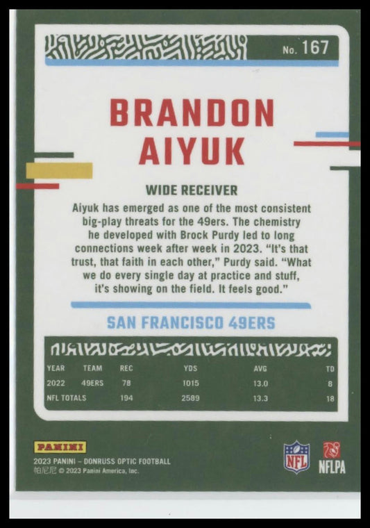 2023 Donruss Optic #167 Brandon Aiyuk