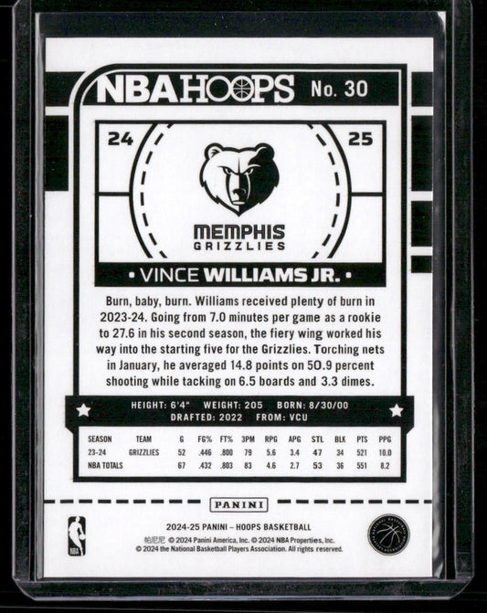 2024-25 Hoops #30 Vince Williams Jr.