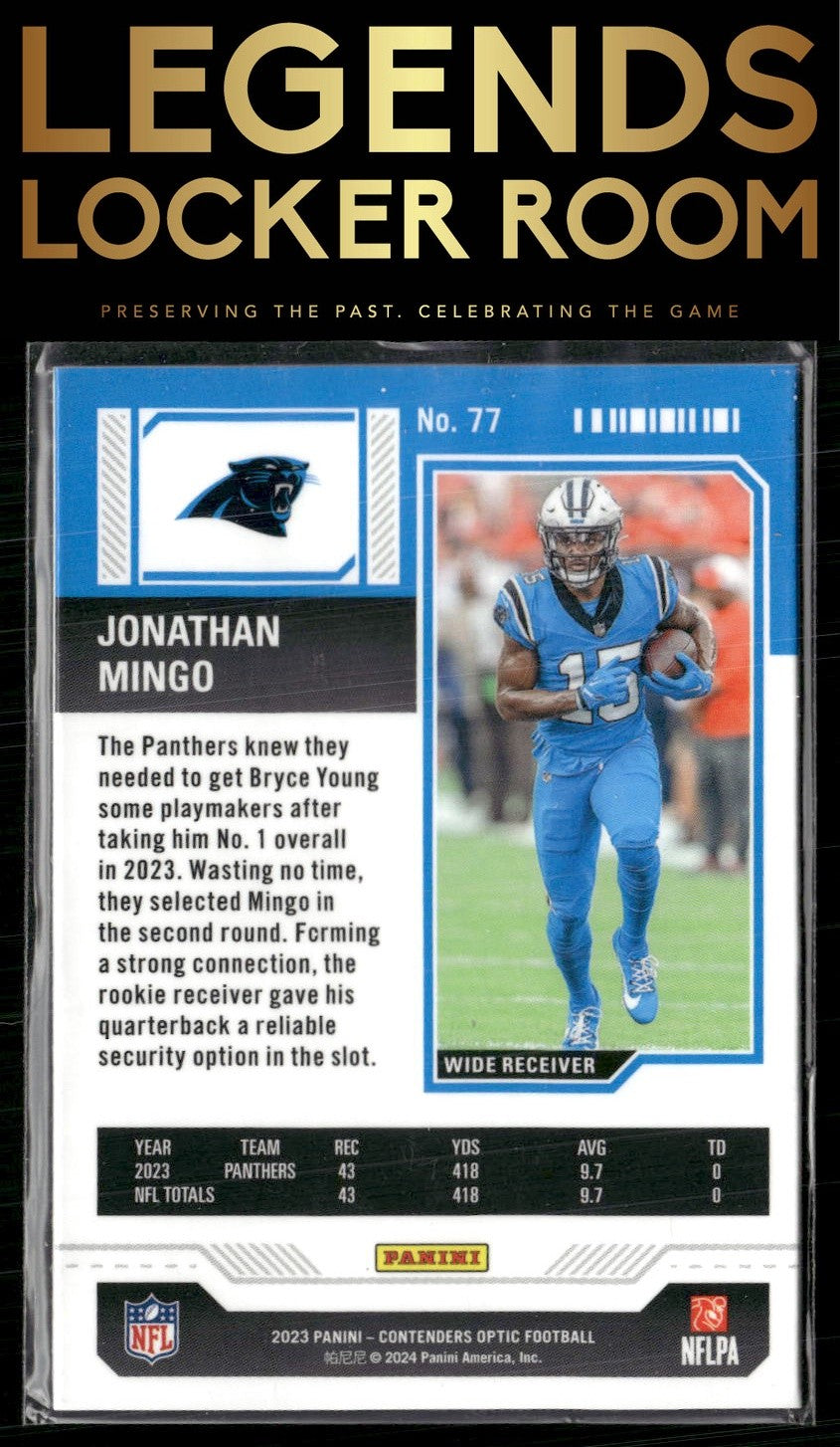 2023 Panini Contenders Optic #77 Jonathan Mingo