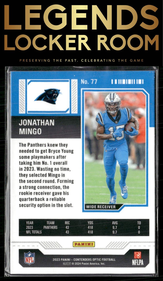 2023 Panini Contenders Optic #77 Jonathan Mingo
