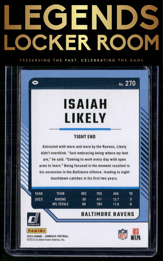 2024 Donruss #270 Isaiah Likely