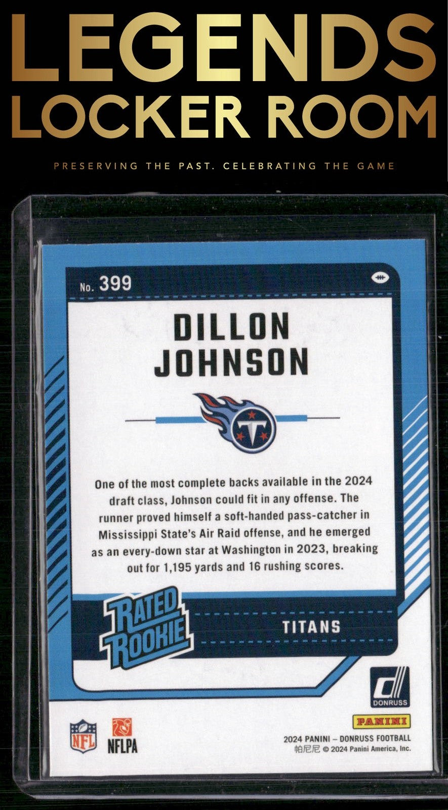 2024 Donruss #399 Dillon Johnson