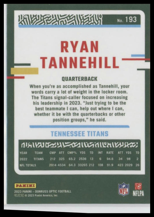 2023 Donruss Optic #193 Ryan Tannehill